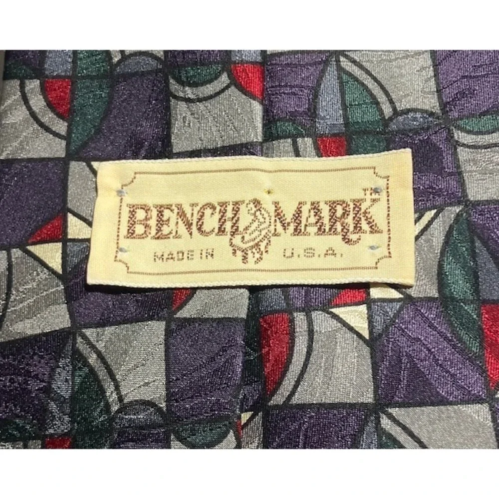 2 Vintage Benchmark Men's Neckties 100% Silk